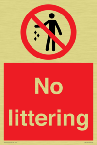 No littering